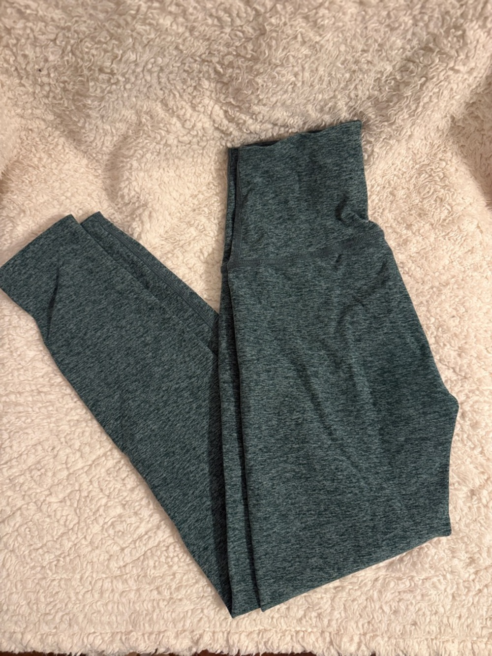 Beyond Yoga Heathered Teal High-Rise Leggings